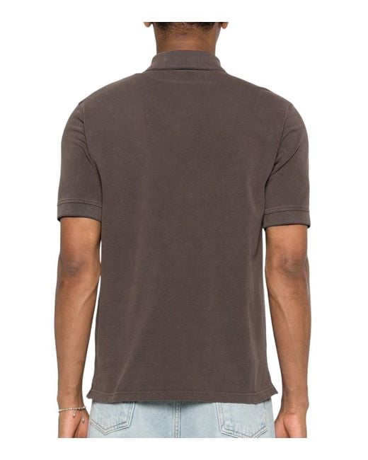 Herno Brown Logo Polo for men