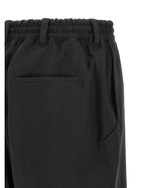 Y-3 Black Polyester Cargo Pants for men