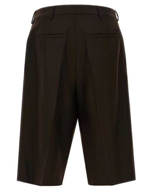 Saint Laurent Black Solid Shorts for men