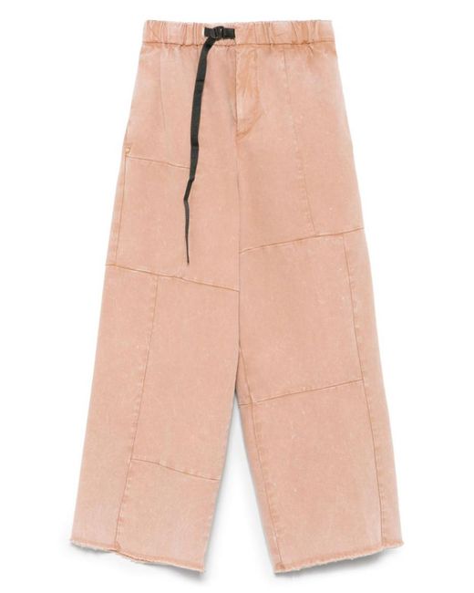 White Sand Natural Cotton Wide-Leg Trousers