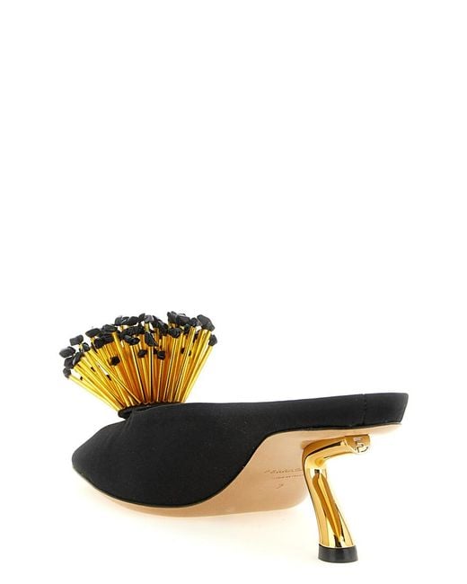 Ferragamo Black 'Safi' Mules