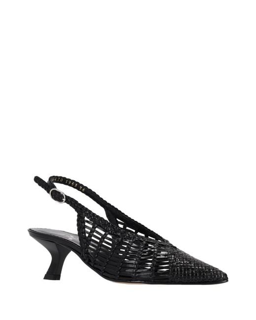 LA ROSE Black Braided Pumps