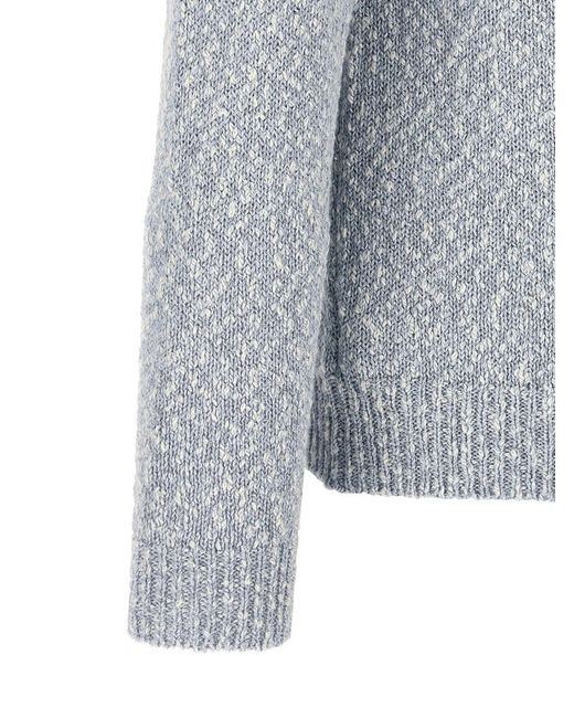 Zanone Gray Knitted Sweater for men