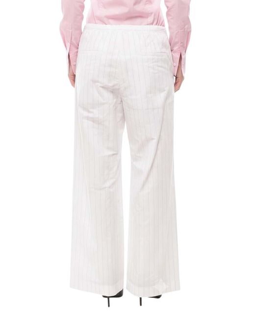 1989 STUDIO White Straight Drawstring Pants