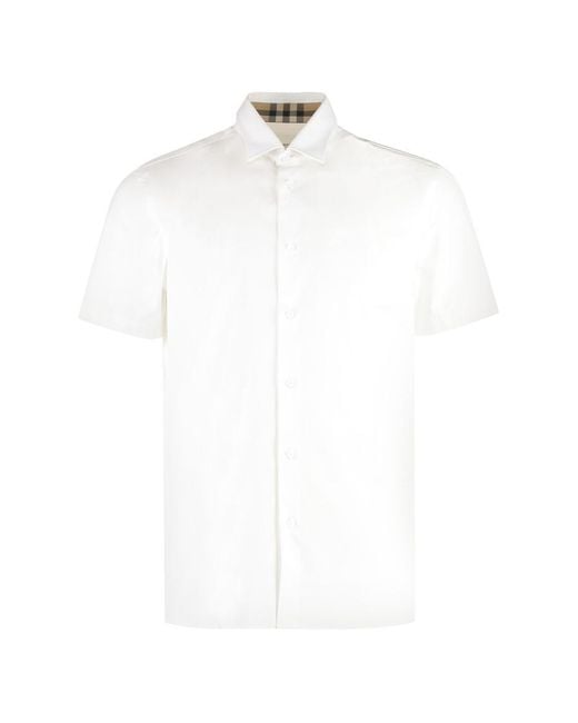 Burberry White Regular Solid Shirt for men