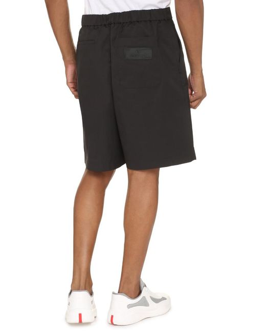 Valentino Gray Solid Shorts for men