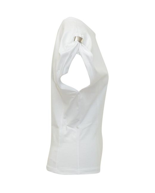 Seafarer White Solid Round Neck T-Shirt