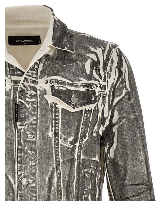 DSquared² Gray Denim Jacket for men