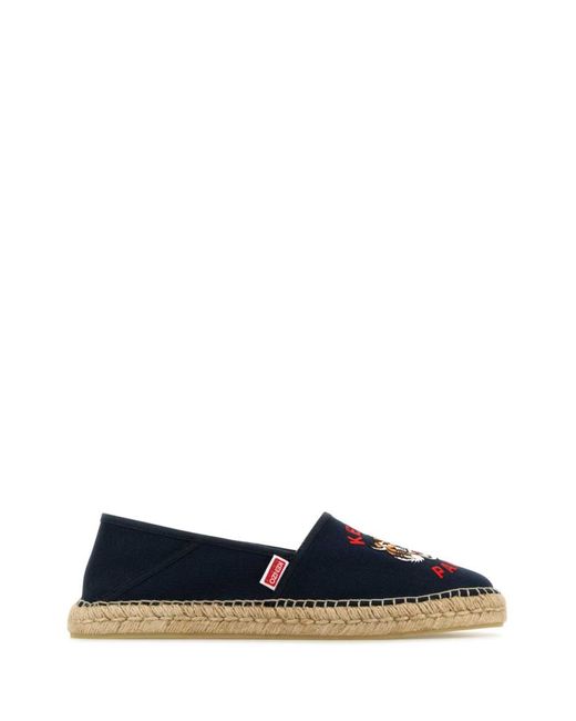 KENZO Blue Canvas Lucky Tiger Espadrilles for men