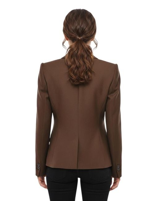 DSquared² Brown Solid Notched Lapel Blazer