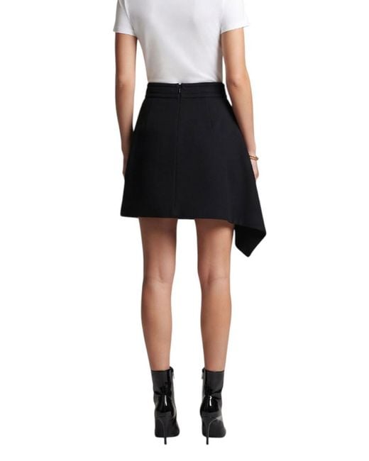 Patou Black Solid Mini Skirt