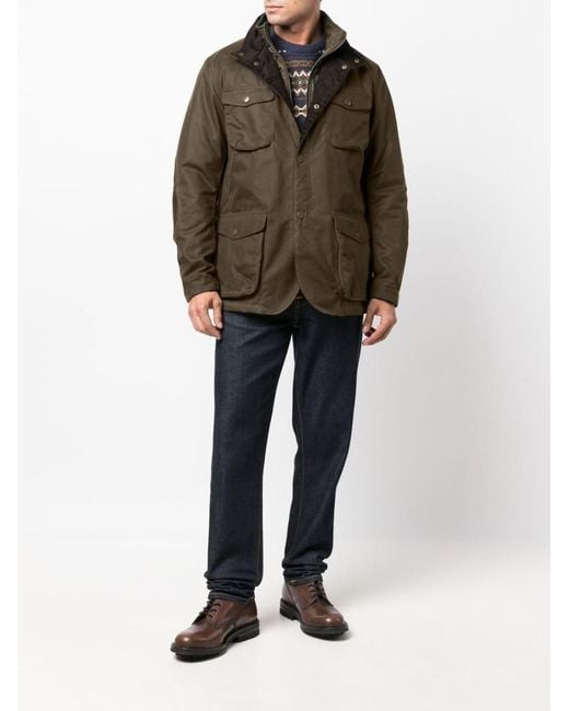 Barbour Green Stand-Up Collar Jacket for men