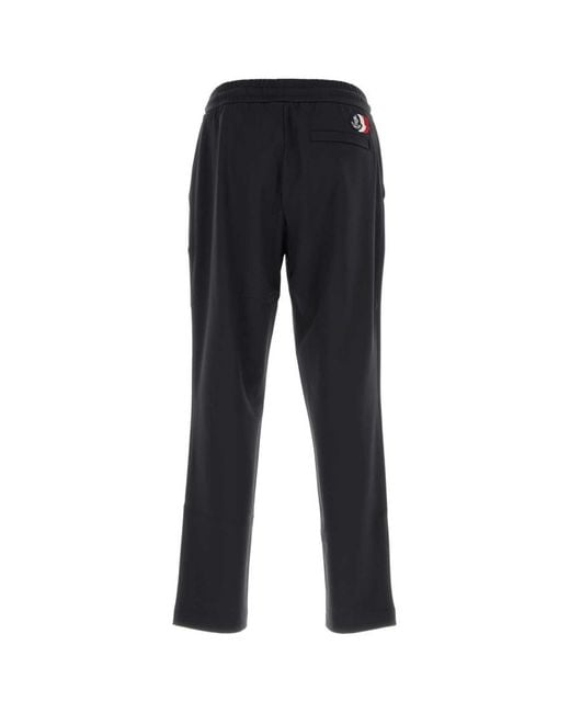 Moncler Black Solid Sweatpants for men