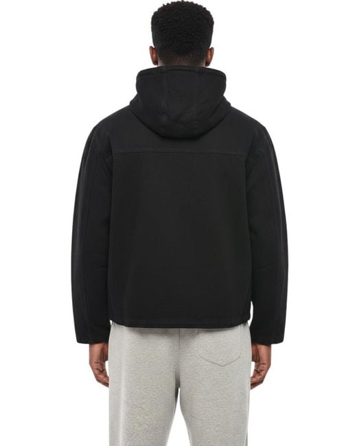 1989 STUDIO Black Solid Zip Up Hoodie for men