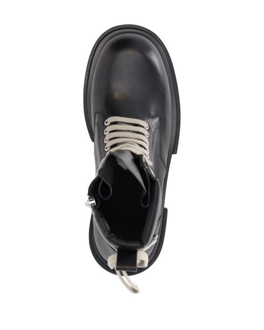 Rick Owens Black Solid Round Toe Boot for men