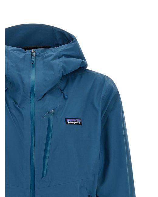 Patagonia Blue Solid Hooded Jacket for men