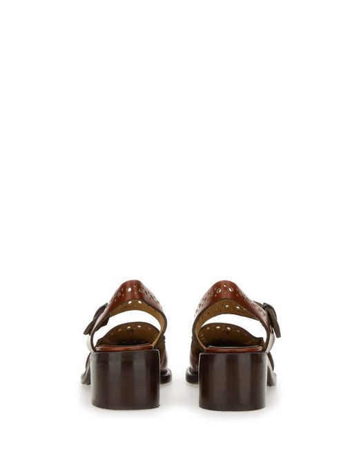 Hereu Brown Perforated Heels