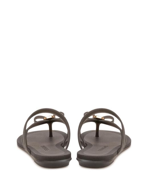 Ferragamo Black Slip-On Sandals