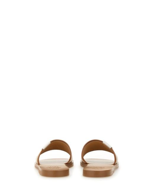 Bally Natural Slip-On Flats