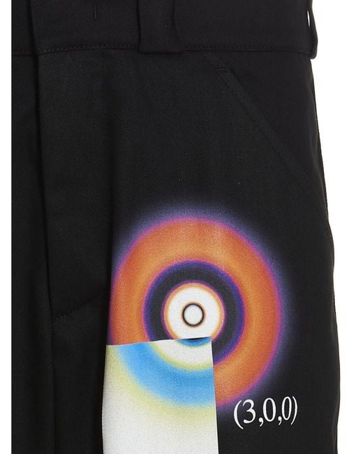 Msftsrep Blue Printed Pants for men