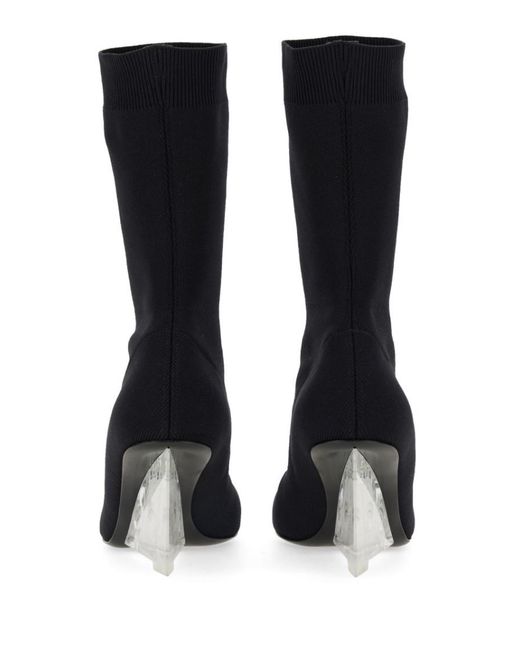 McQueen Black Slip On Boots