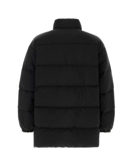 Jil Sander Black Mock Collar Down Jacket for men
