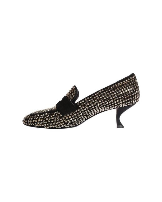 LA ROSE Black Crystal Heels
