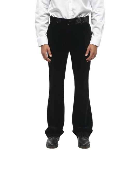 DSquared² Black Flat Front Pants for men