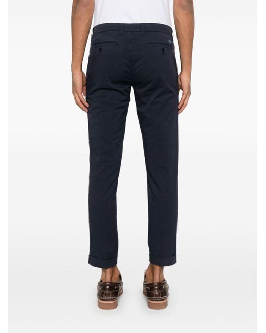 Fay Blue Classic Capri Pants for men