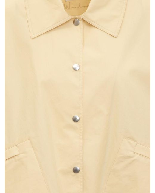 Jil Sander Natural Solid Shirt Collar Jacket
