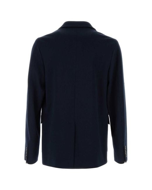 Gucci Blue Notched Lapel Jacket for men