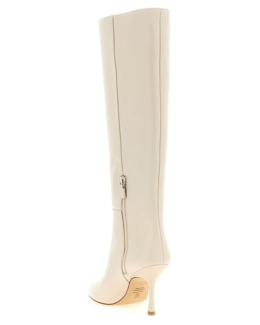 Stuart Weitzman White Madison Leather Boots