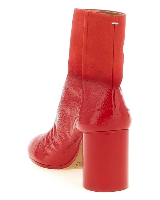 Maison Margiela Red Solid Tabi Boots
