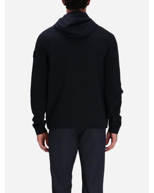 Boss Blue Front Zip Hoodie for men