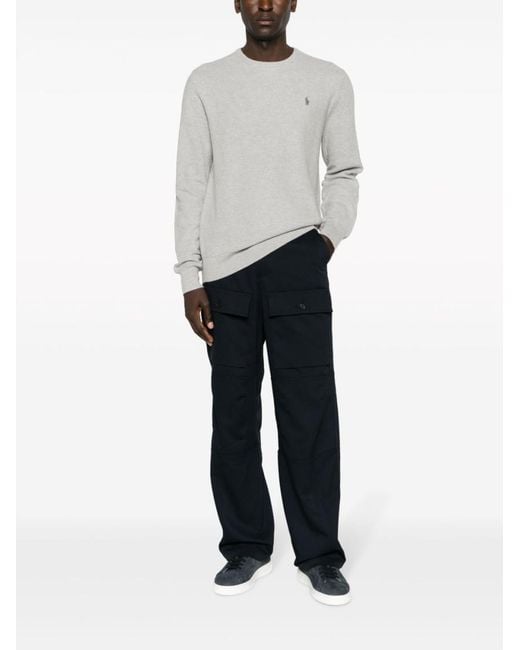 Polo Ralph Lauren Gray Crewneck Logo Sweater for men