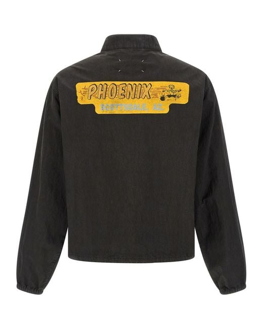 Maison Margiela Black Printed Jacket for men