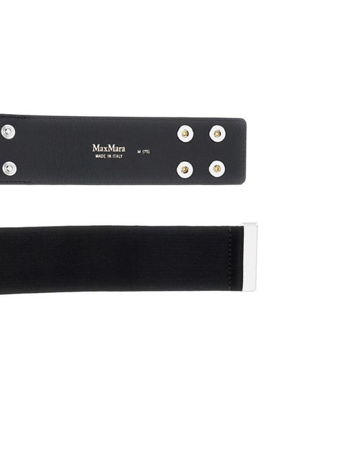 Max Mara Black Elasticated Webbing Belt