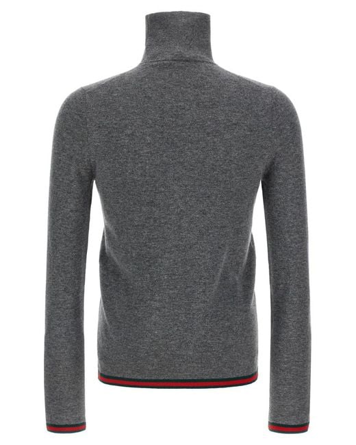 Gucci Gray Web Ribbon Mesh for men