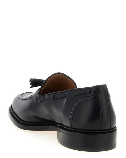 Tricker's Black Leather Loafers for men