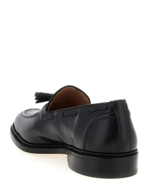 Tricker's Black Leather Loafers for men