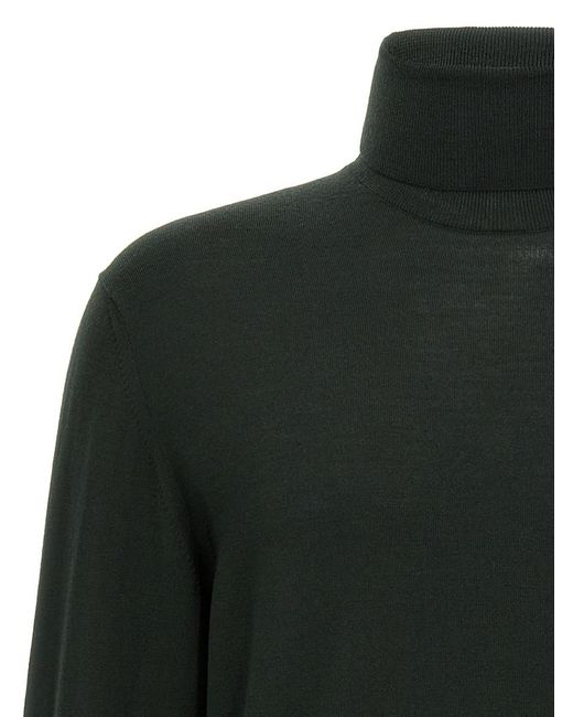 Zanone Green Wool Turtleneck Sweater for men