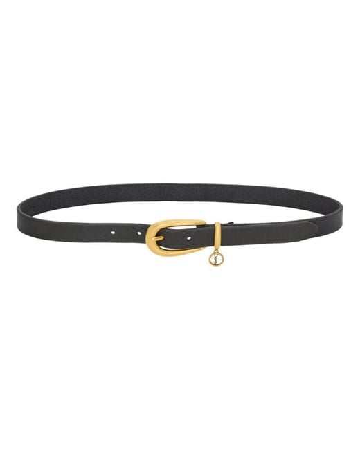 Saint Laurent White Charm Solid Belt