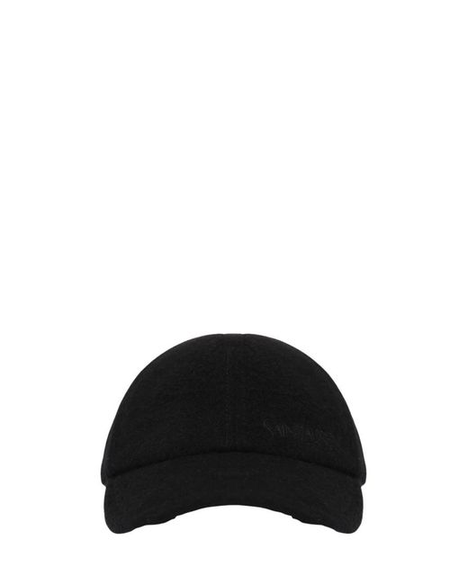 Saint Laurent Vintage Cashmere Cap Saint Laurent Vintage Cashmere Baseball Cap in Black for Men  main image 2