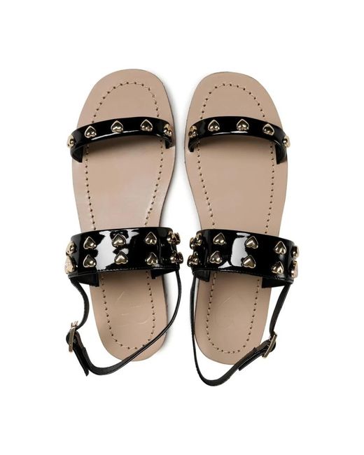 Moschino White Studded Sandals