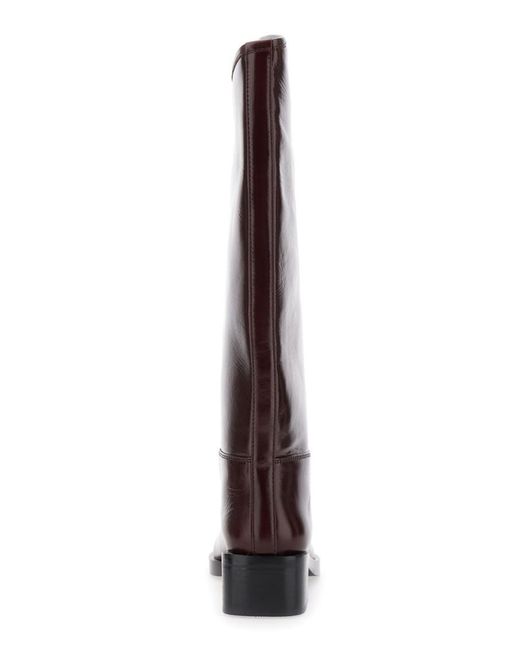 Jeffrey Campbell Brown Knee High Boots With Block Heel