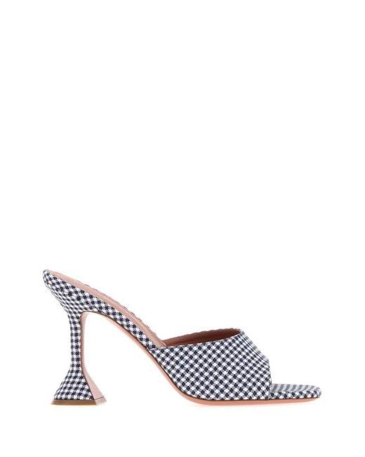 AMINA MUADDI White Checks Heels
