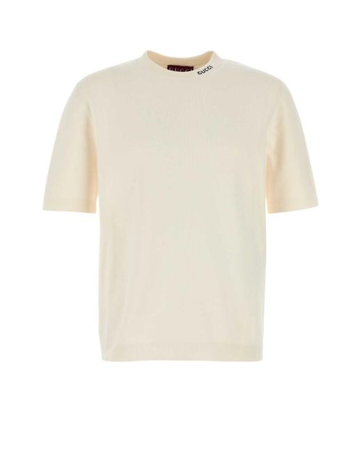 Gucci Natural Silk Blend Sweater for men