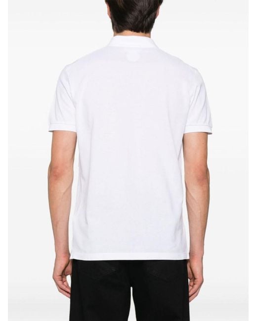 DSquared² White Logo Print Polo for men