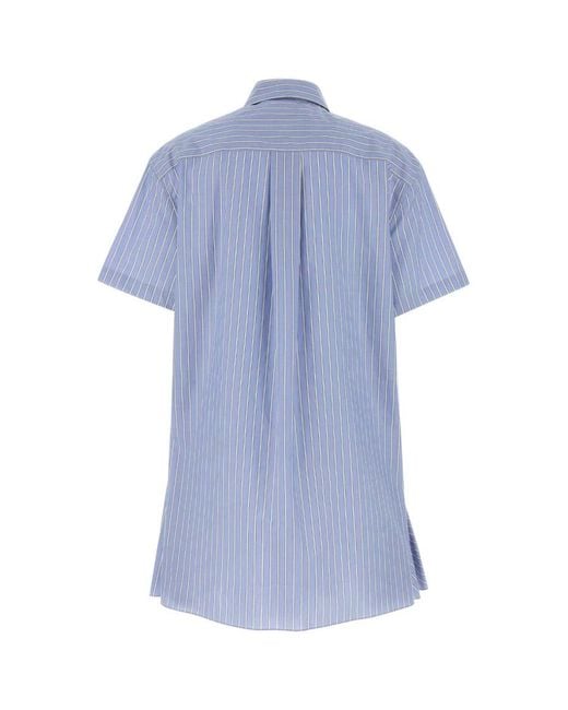 Marni Blue Dress With Striped Pattern