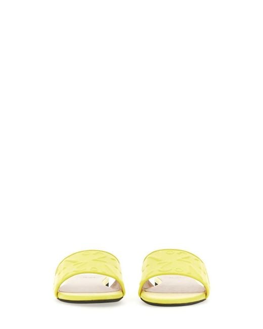 N°21 Yellow Logo Flats